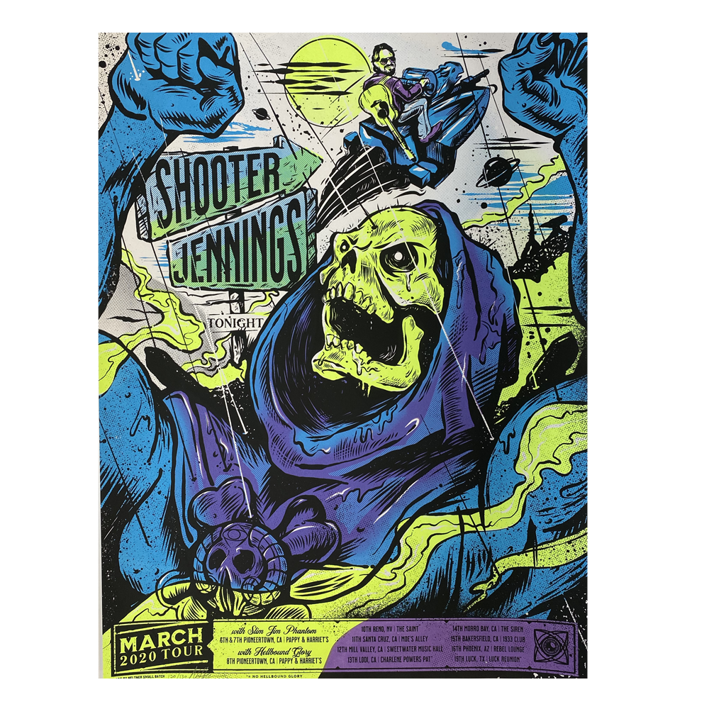 2020 Skeletor Tour Poster - Shooter Jennings & Black Country Rock